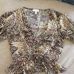 Top shop multicolored blouse {size 2} NEVER WORN!!